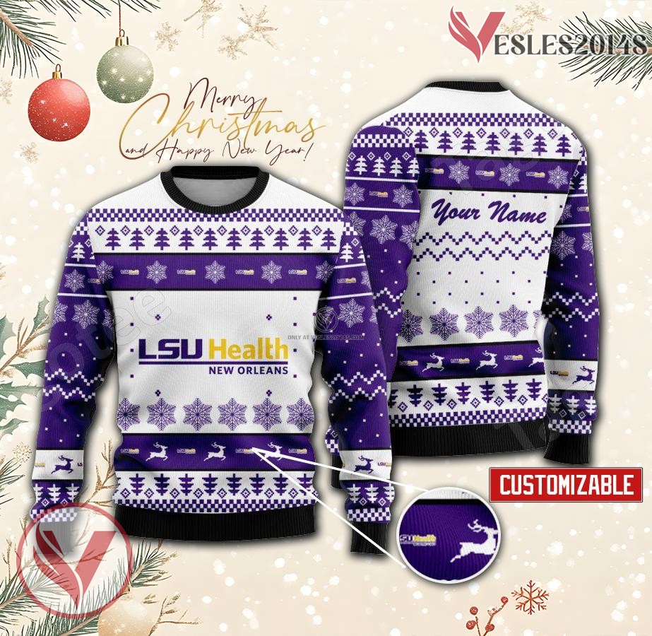 Louisiana State University Health Sciences Center-New Orleans Custom Ugly Christmas Sweater, Unique Gift For Fans - Vesles2014s