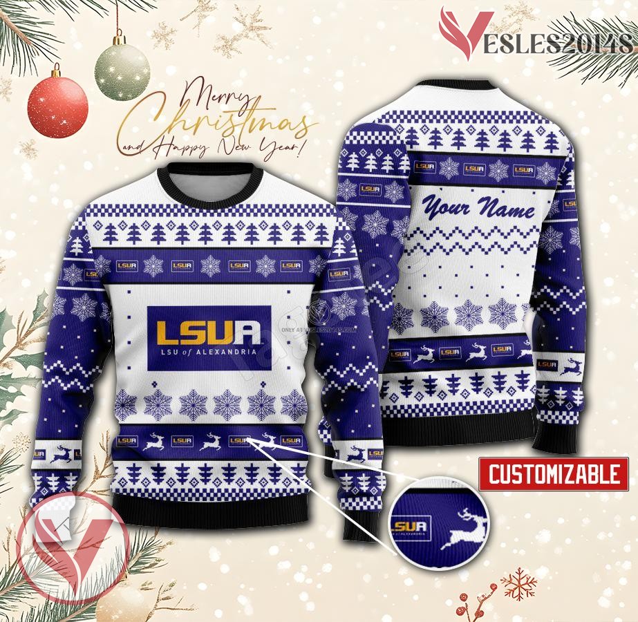 Louisiana State University of Alexandria Custom Ugly Christmas Sweater, Unique Gift For Fans - Vesles2014s