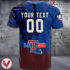 Louisiana Tech Bulldogs Basketball Grunge Pattern Unique Personalized T Shirts - Vesles2014S 1