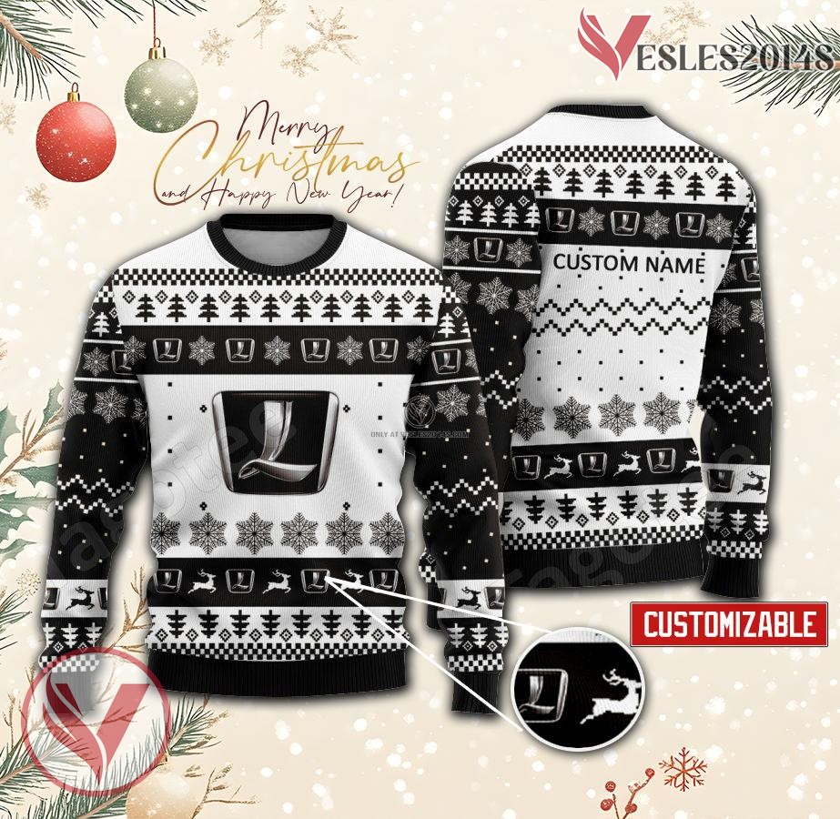 Luxgen Logo Personalized Ugly Christmas Sweater, Unique Gift For Fans - Vesles2014s