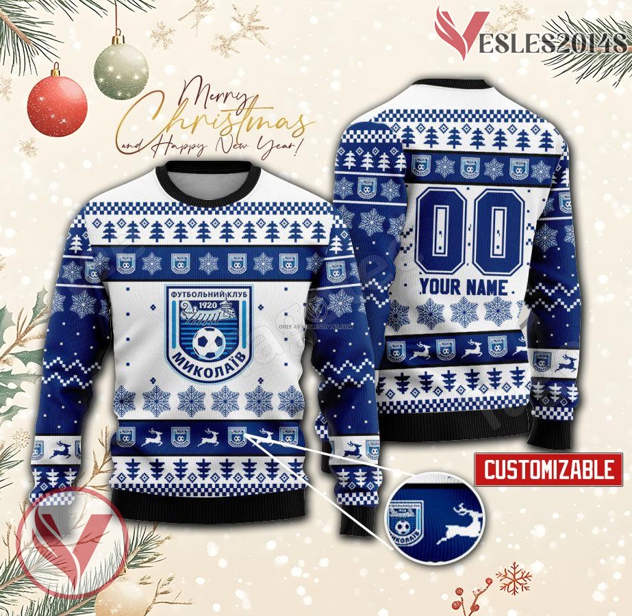 MFK Mykolaiv Custom Ugly Christmas Sweater, Unique Gift For Fans - Vesles2014s