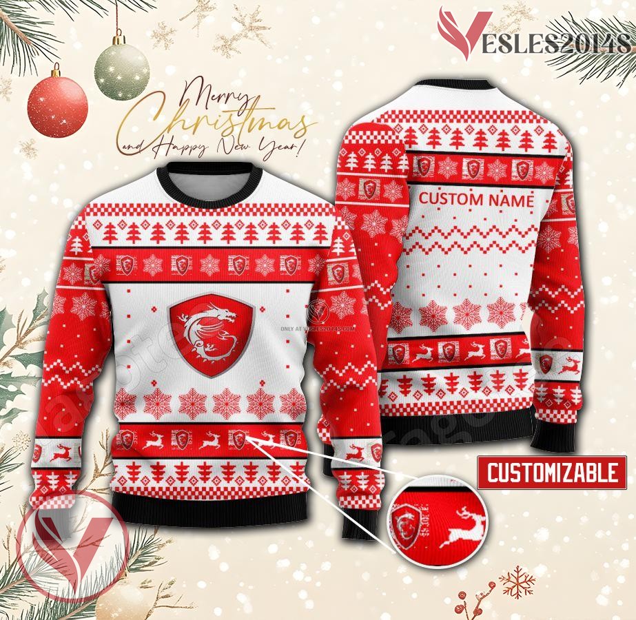 MSI Logo Personalized Ugly Christmas Sweater, Unique Gift For Fans - Vesles2014s