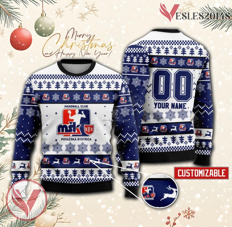 MSK Povazska Bystrica Handball Custom Ugly Christmas Sweater, Unique Gift For Fans - Vesles2014s