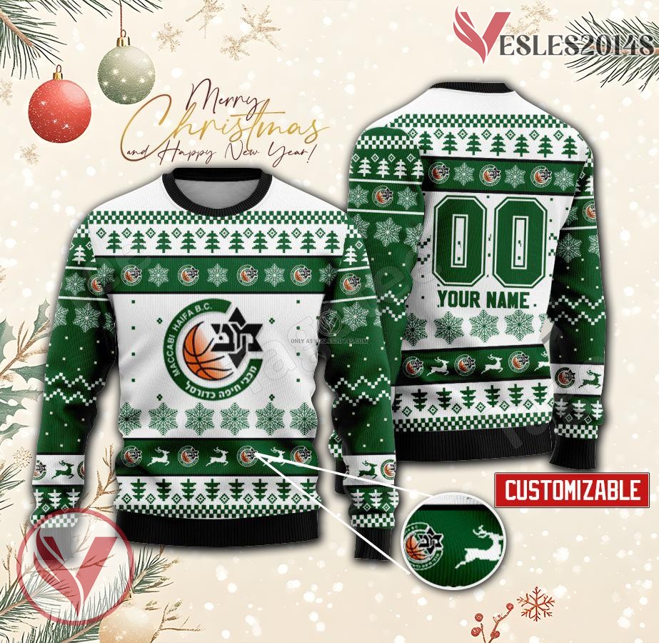 Maccabi Haifa Women Custom Ugly Christmas Sweater, Unique Gift For Fans - Vesles2014s