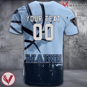 Maine Black Bears Basketball Grunge Pattern Unique Personalized T Shirts - Vesles2014S 1