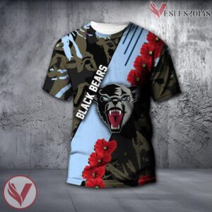 Maine Black Bears NCAA With Red Poppy Flower 3D Shirt, Unique Gift For Fans - Vesles2014S