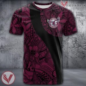 Manly Warringah Sea Eagles NRL Polynesian Pattern Shirt, Unique Gifts For Fans - Vesles2014s