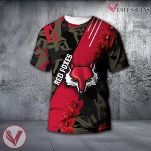 Marist Red Foxes NCAA With Red Poppy Flower 3D Shirt, Unique Gift For Fans - Vesles2014S