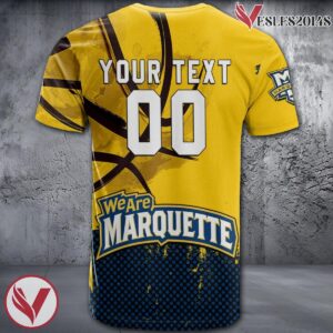 Marquette Golden Eagles Basketball Grunge Pattern Unique Personalized T Shirts - Vesles2014S 1
