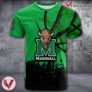 Marshall Thundering Herd Basketball Grunge Pattern Unique Personalized T Shirts - Vesles2014S