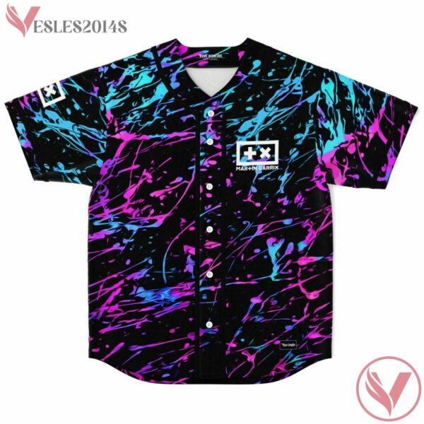 Martin Garrix Paint Splatters Baseball Jersey For EDM Festivals - Vesles2014s