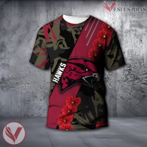Maryland Eastern Shore Hawks NCAA With Red Poppy Flower 3D Shirt, Unique Gift For Fans - Vesles2014S