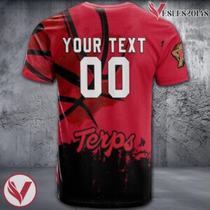 Maryland Terrapins Basketball Grunge Pattern Unique Personalized T Shirts - Vesles2014S 1