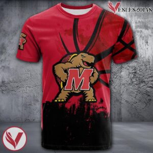 Maryland Terrapins Basketball Grunge Pattern Unique Personalized T Shirts - Vesles2014S