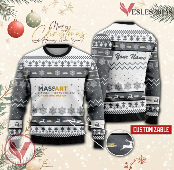 Massachusetts College of Art and Design Custom Ugly Christmas Sweater, Unique Gift For Fans - Vesles2014s