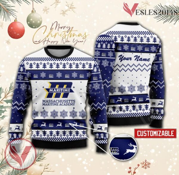 Massachusetts Maritime Academy Custom Ugly Christmas Sweater, Unique Gift For Fans - Vesles2014s