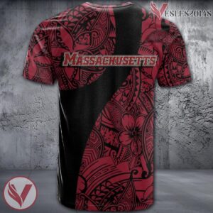 Massachusetts Minutemen NCAA Polynesian Pattern Shirt, Unique Gifts For Fans - Vesles2014s 1