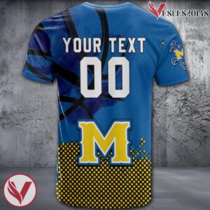 McNeese State Cowboys Basketball Grunge Pattern Unique Personalized T Shirts - Vesles2014S 1