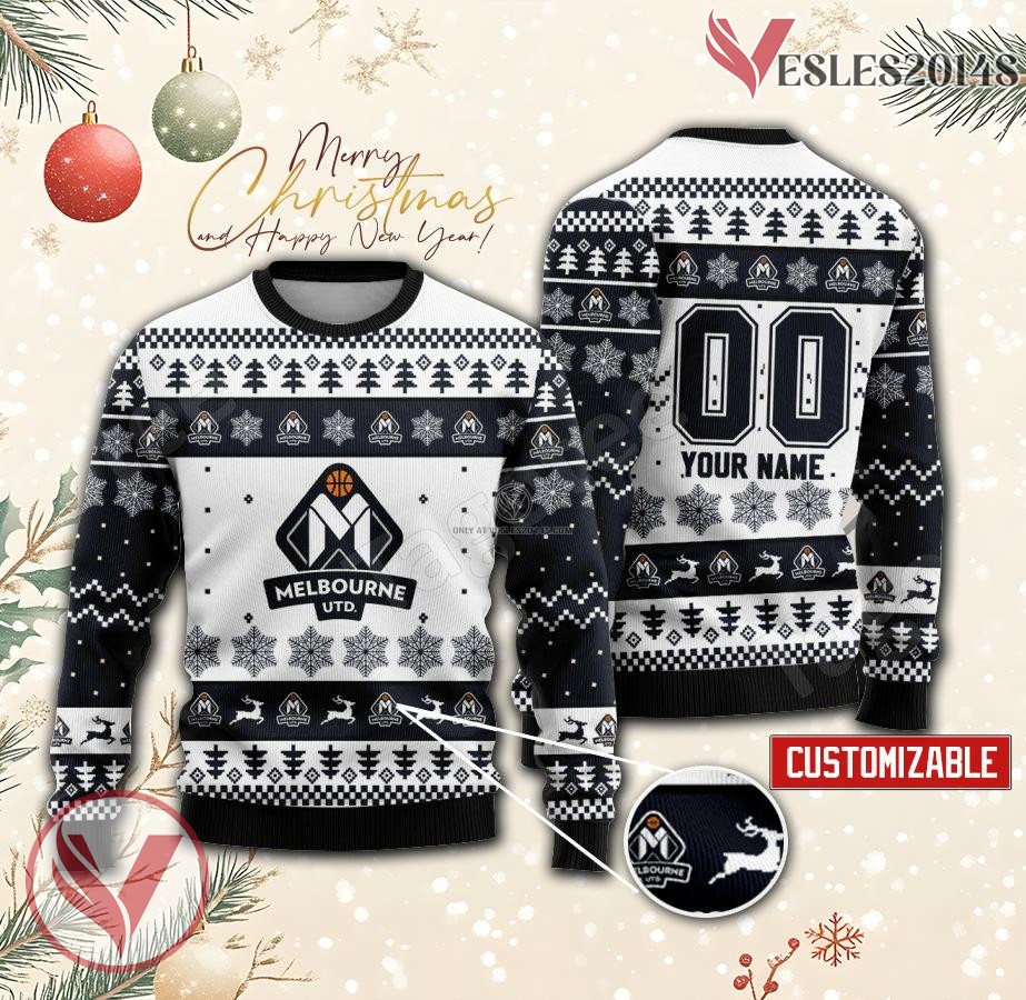 Melbourne United Custom Ugly Christmas Sweater, Unique Gift For Fans - Vesles2014s