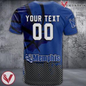 Memphis Tigers Basketball Grunge Pattern Unique Personalized T Shirts - Vesles2014S 1