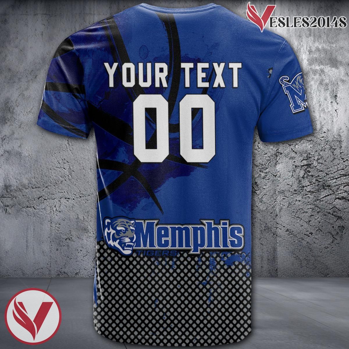 Memphis Tigers Basketball Grunge Pattern Unique Personalized T Shirts - Vesles2014S 1