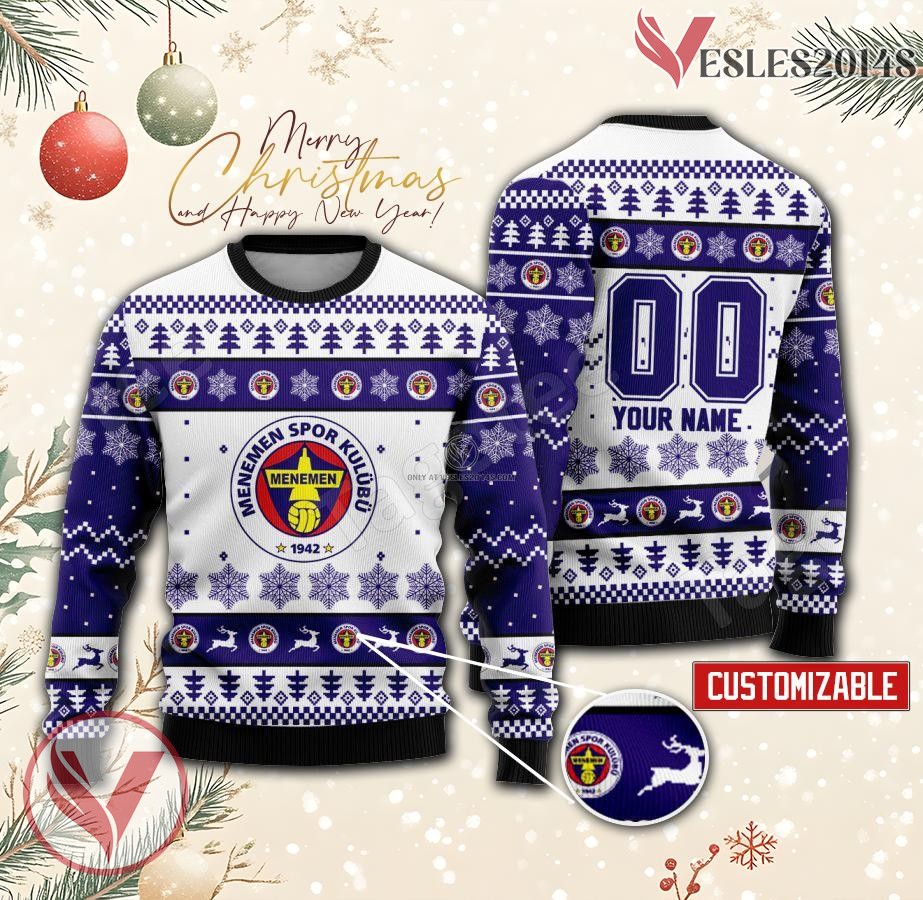 Menemenspor Custom Ugly Christmas Sweater, Unique Gift For Fans - Vesles2014s
