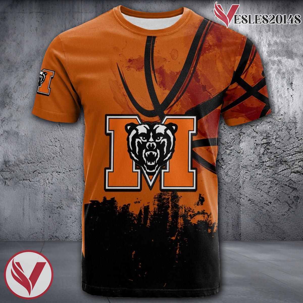 Mercer Bears Basketball Grunge Pattern Unique Personalized T Shirts - Vesles2014S