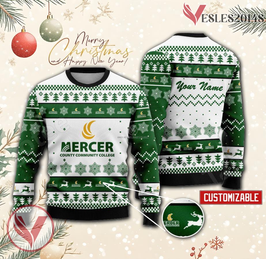 Mercer County Community College Custom Ugly Christmas Sweater, Unique Gift For Fans - Vesles2014s