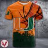 Miami Hurricanes Basketball Grunge Pattern Unique Personalized T Shirts - Vesles2014S