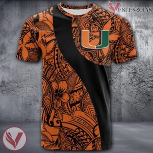 Miami Hurricanes NCAA Polynesian Pattern Shirt, Unique Gifts For Fans - Vesles2014s