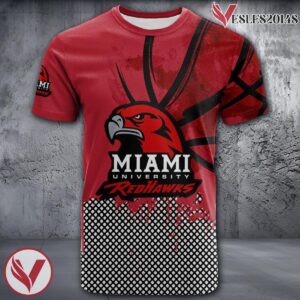 Miami RedHawks Basketball Grunge Pattern Unique Personalized T Shirts - Vesles2014S