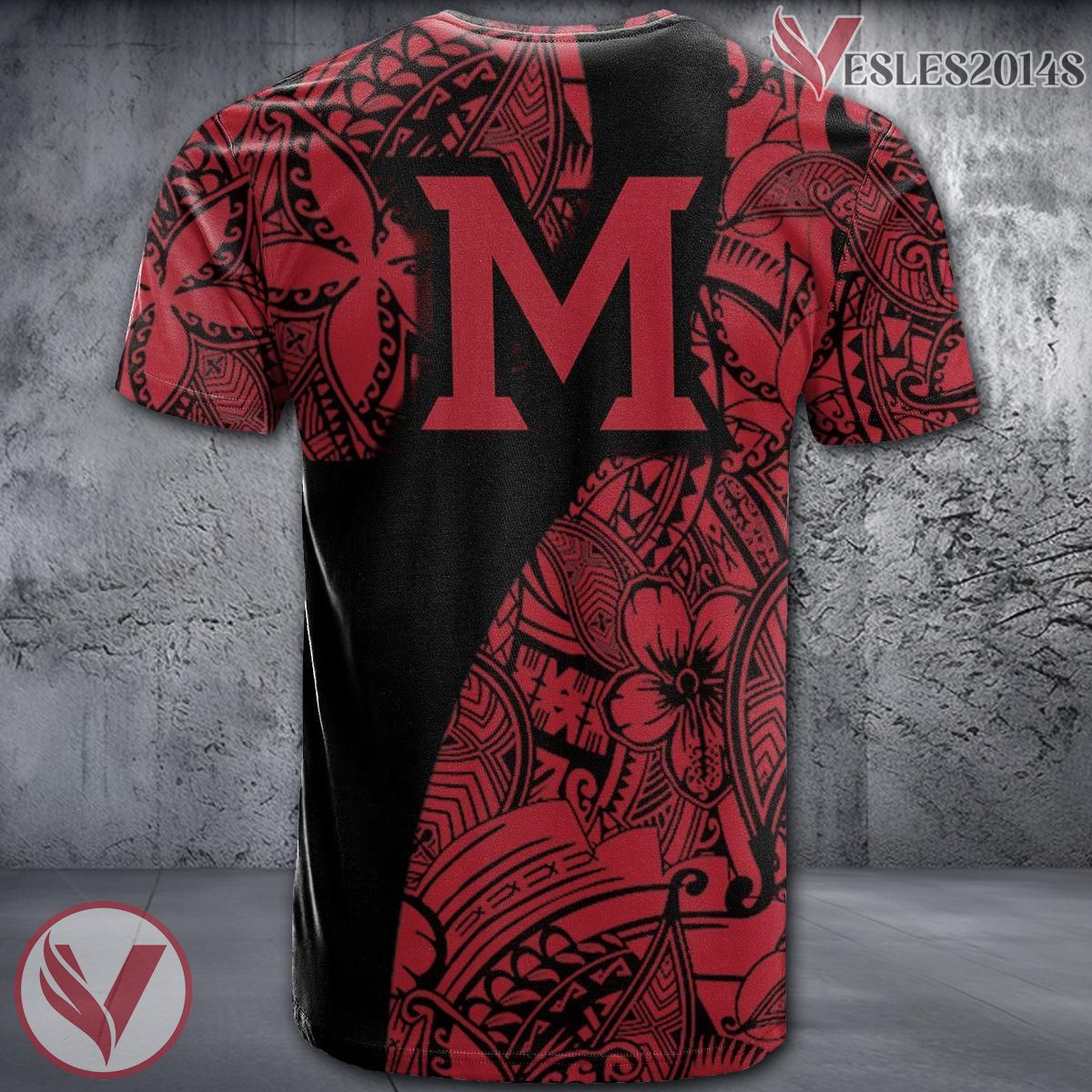 Miami RedHawks NCAA Polynesian Pattern Shirt, Unique Gifts For Fans - Vesles2014s 1