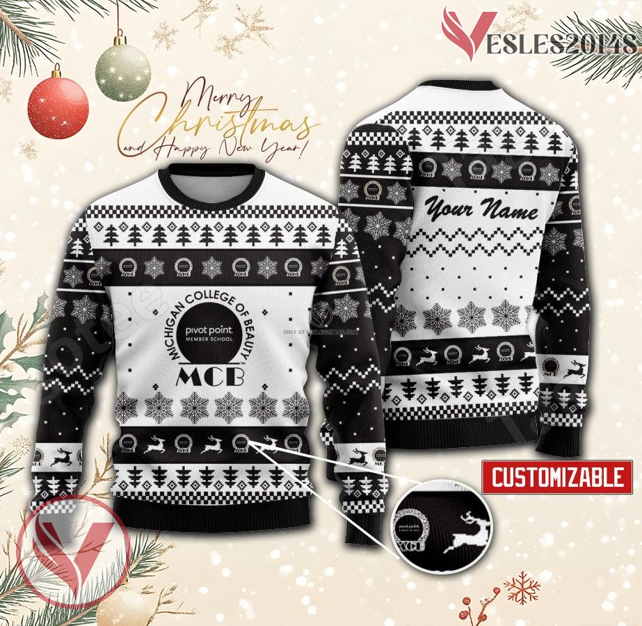 Michigan College of Beauty Custom Ugly Christmas Sweater, Unique Gift For Fans - Vesles2014s