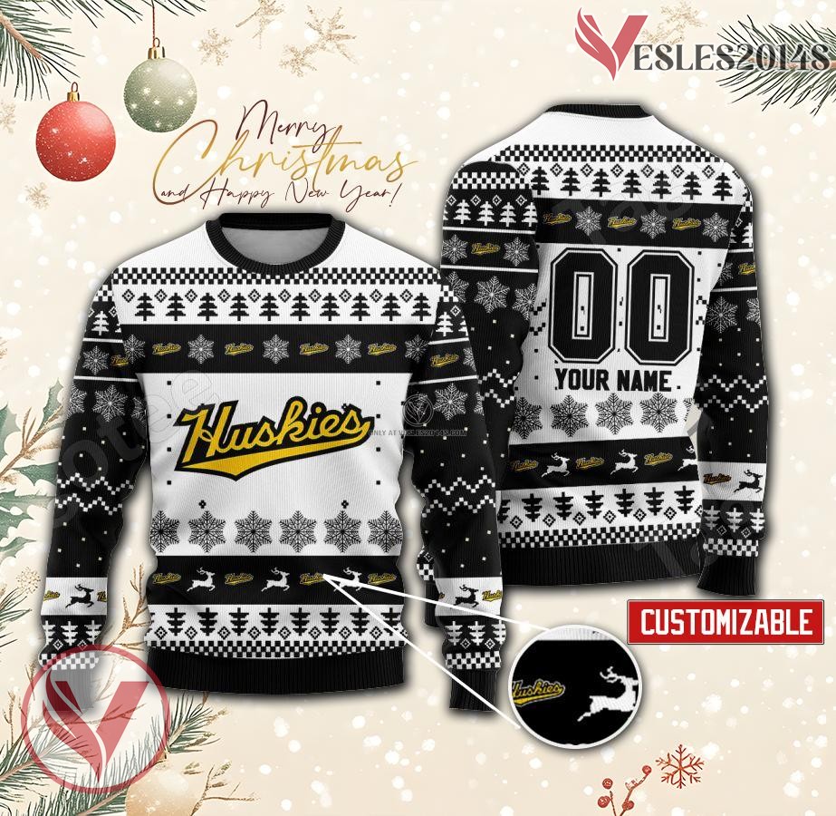 Michigan Tech Huskies Hockey Custom Ugly Christmas Sweater, Unique Gift For Fans - Vesles2014s