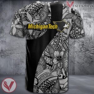 Michigan Tech Huskies NCAA Polynesian Pattern Shirt, Unique Gifts For Fans - Vesles2014s 1