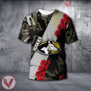 Michigan Tech Huskies NCAA With Red Poppy Flower 3D Shirt, Unique Gift For Fans - Vesles2014S