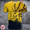 Michigan Wolverines Basketball Grunge Pattern Unique Personalized T Shirts - Vesles2014S