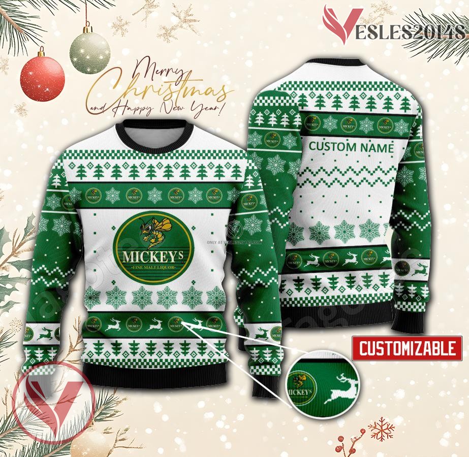 Mickey's Logo Personalized Ugly Christmas Sweater, Unique Gift For Fans - Vesles2014s