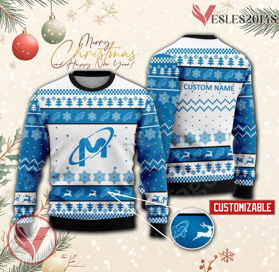 Micron Technology Logo Personalized Ugly Christmas Sweater, Unique Gift For Fans - Vesles2014s