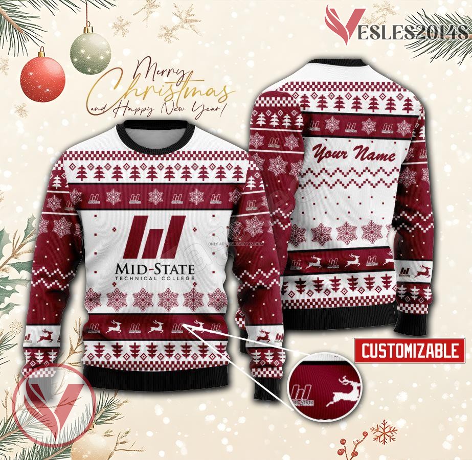 Mid State Technical College Custom Ugly Christmas Sweater, Unique Gift For Fans - Vesles2014s