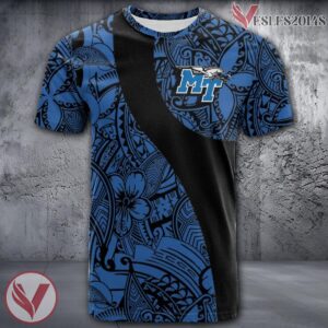 Middle Tennessee Blue Raiders NCAA Polynesian Pattern Shirt, Unique Gifts For Fans - Vesles2014s