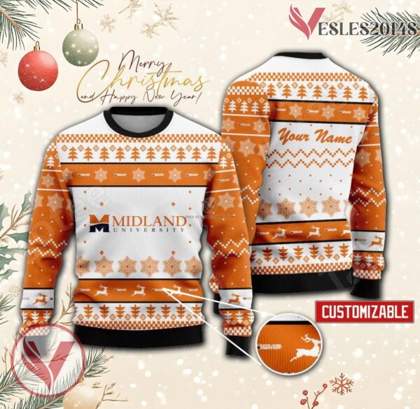 Midland University Custom Ugly Christmas Sweater, Unique Gift For Fans - Vesles2014s