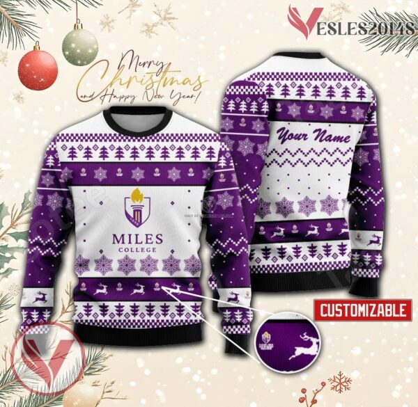 Miles College Custom Ugly Christmas Sweater, Unique Gift For Fans - Vesles2014s