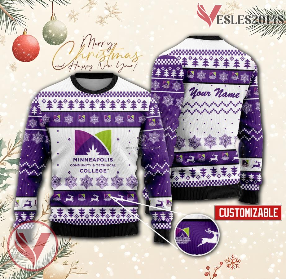 Minneapolis Community and Technical College Custom Ugly Christmas Sweater, Unique Gift For Fans - Vesles2014s