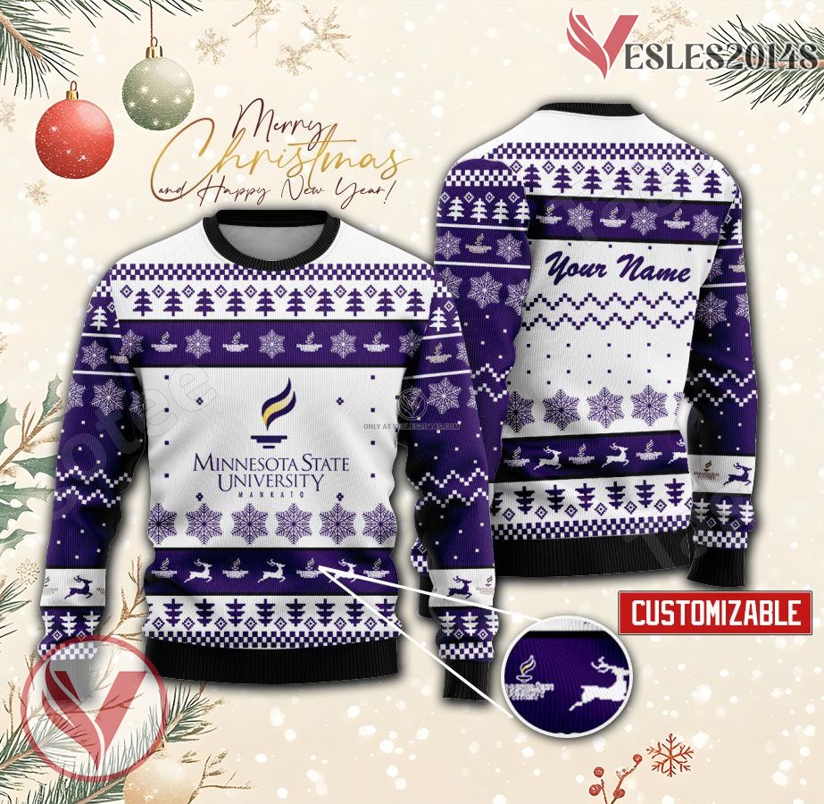 Minnesota State University, Mankato Custom Ugly Christmas Sweater, Unique Gift For Fans - Vesles2014s
