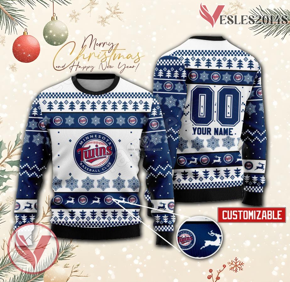Minnesota Twins Baseball Custom Ugly Christmas Sweater, Unique Gift For Fans - Vesles2014s