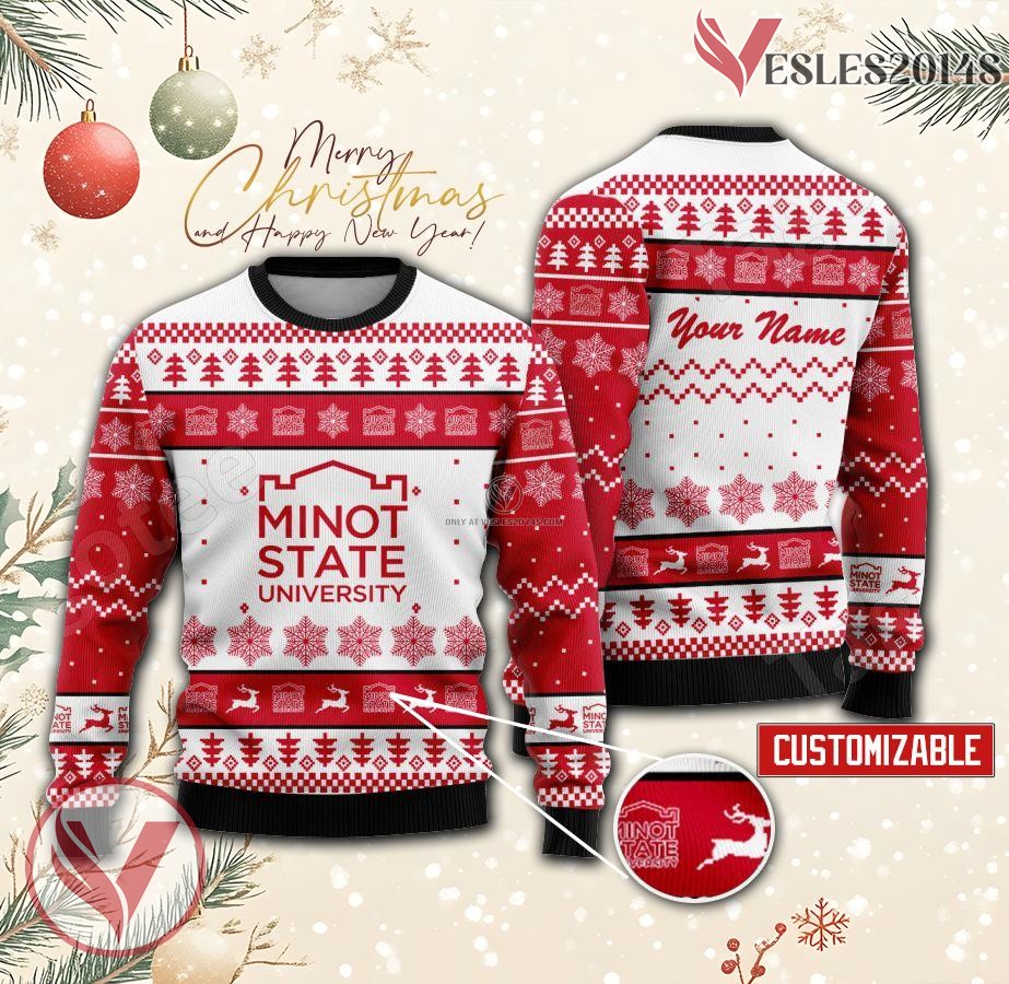 Minot State University Personalized Ugly Christmas Sweater, Unique Gift For Fans - Vesles2014s