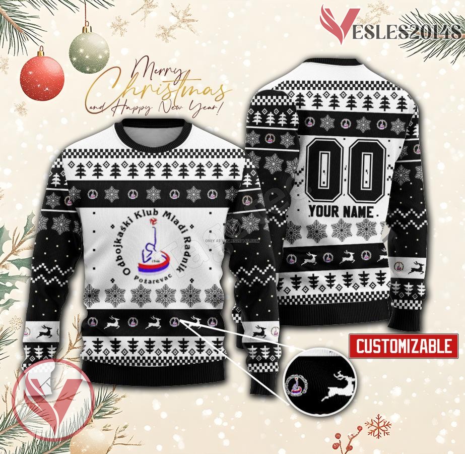 Mladi Radnik Volleyball Custom Ugly Christmas Sweater, Unique Gift For Fans - Vesles2014s