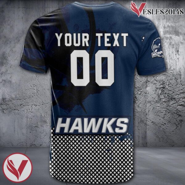 Monmouth Hawks Basketball Grunge Pattern Unique Personalized T Shirts - Vesles2014S 1
