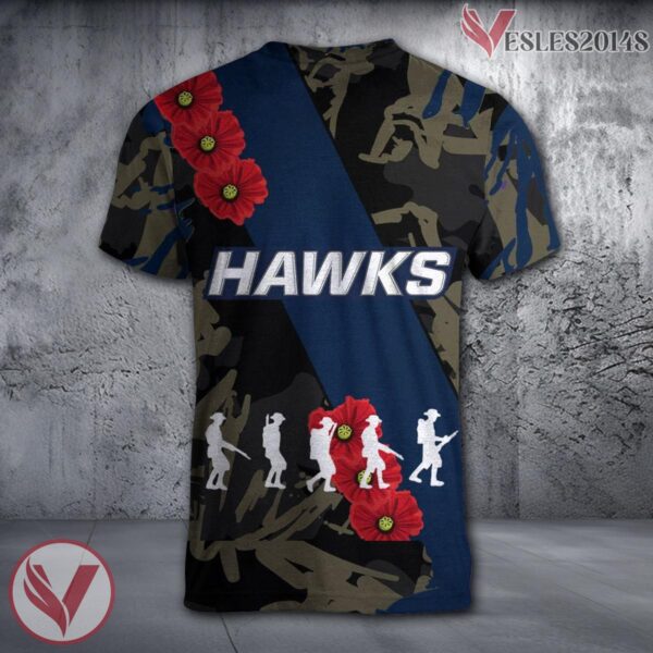 Monmouth Hawks NCAA With Red Poppy Flower 3D Shirt, Unique Gift For Fans - Vesles2014S 1